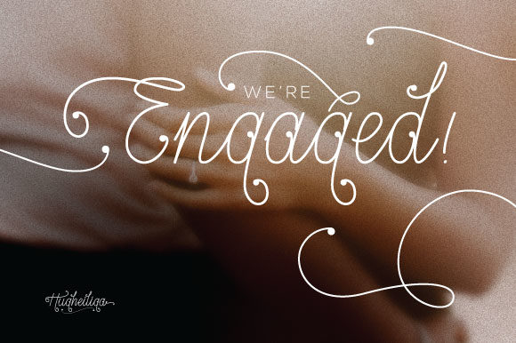 Hugheiliga Font PNG with transparent background - Preview 1