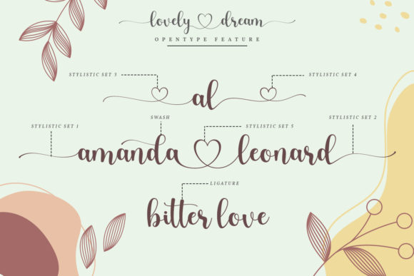 Lovely Dream Font PNG with transparent background - Preview 2