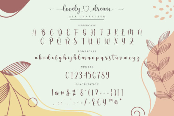 Lovely Dream Font PNG with transparent background - Preview 5