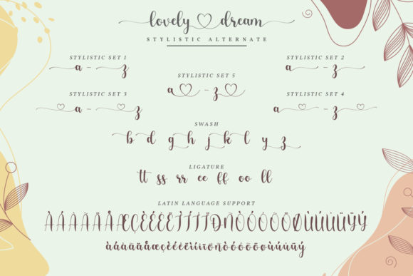 Lovely Dream Font PNG with transparent background - Preview 6