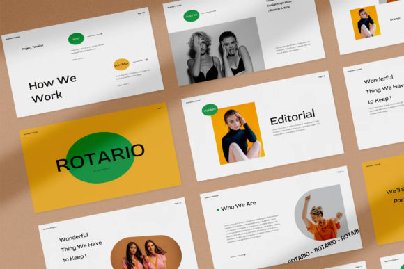 Preview of Rotario Creative Powerpoint Template PowerPoint template
