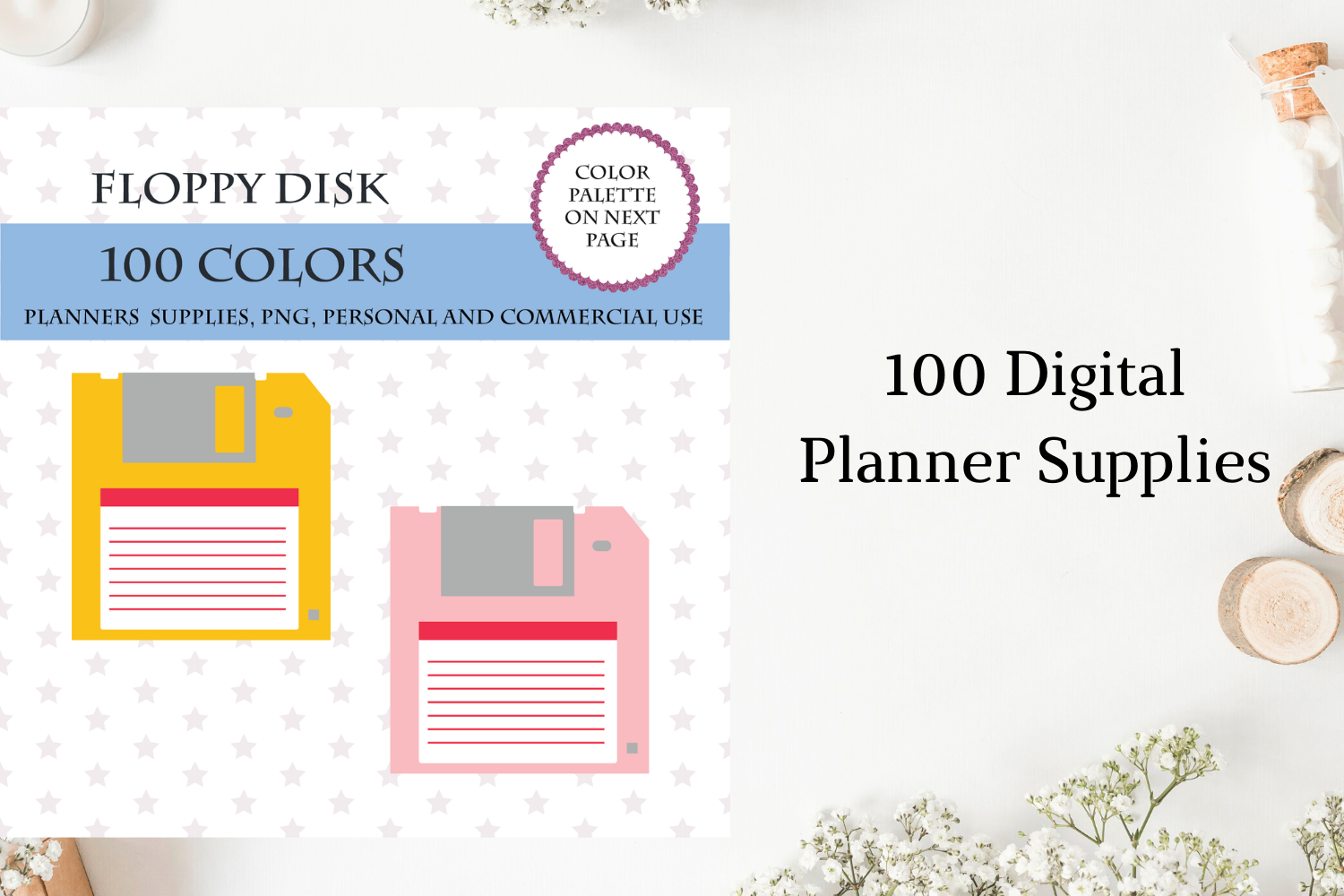 100 Floppy Disk Clipart, Diskette Clip
