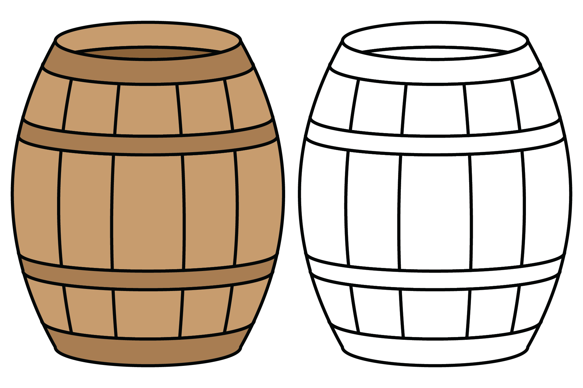 Coloring Pages Of Barrels
