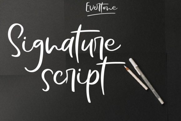 Evertone Font PNG with transparent background - Preview 1