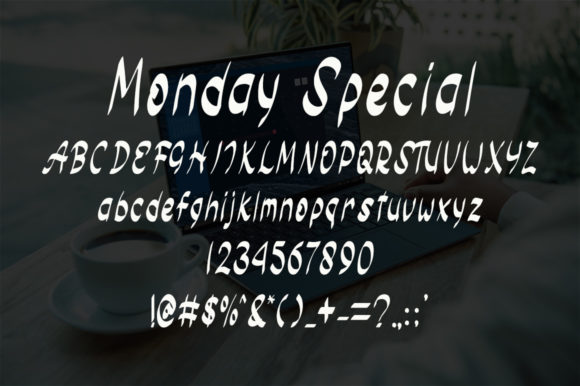 Monday Special Font font preview - 3