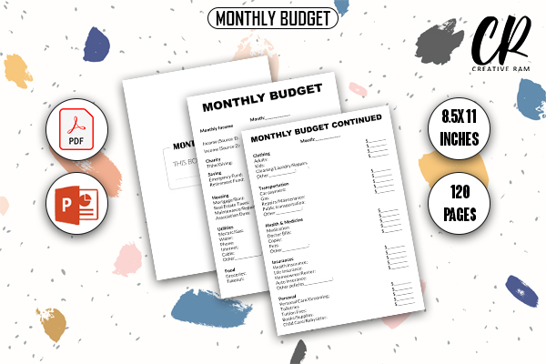 Monthly Budget - KDP Interior Graphic by Creative Ram · Creative Fabrica