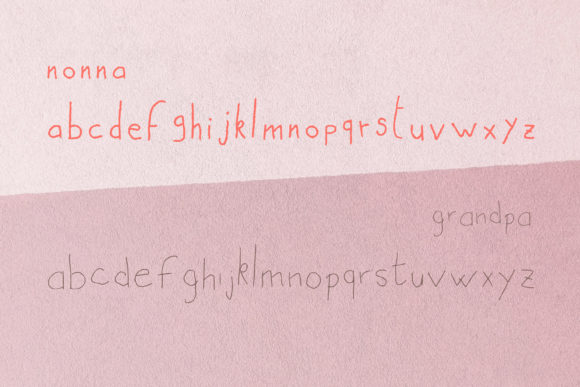 Nonna + Grandpa Font PNG with transparent background - Preview 4