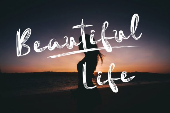 Panama Brush Font PNG with transparent background - Preview 1