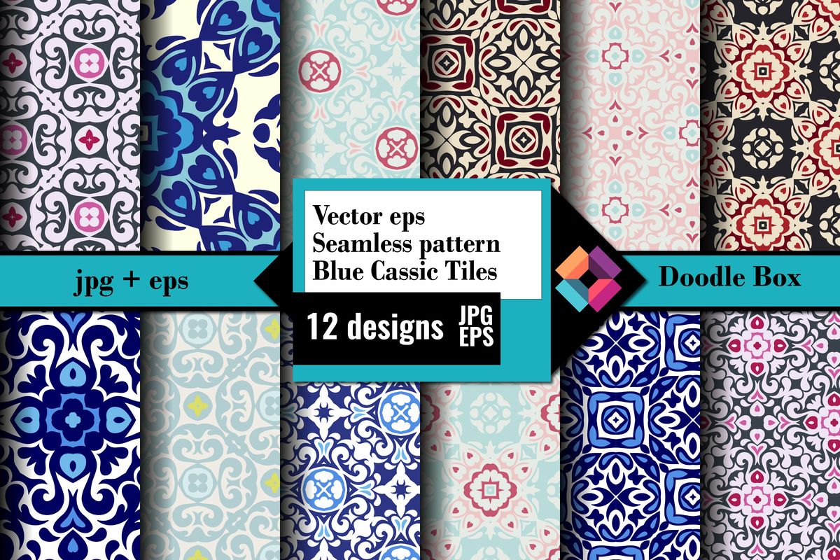 Vector Seamless Pattern Classic Tile Graphic by DoodleBox · Creative ...