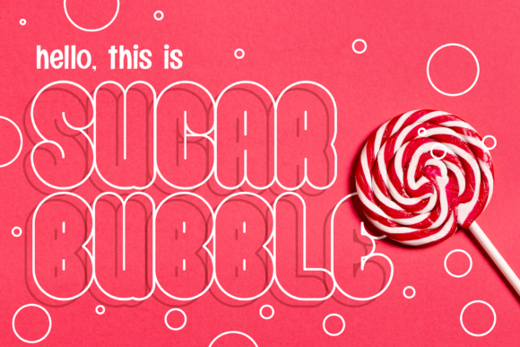Sugar Bubble Display Font By Cikareotype