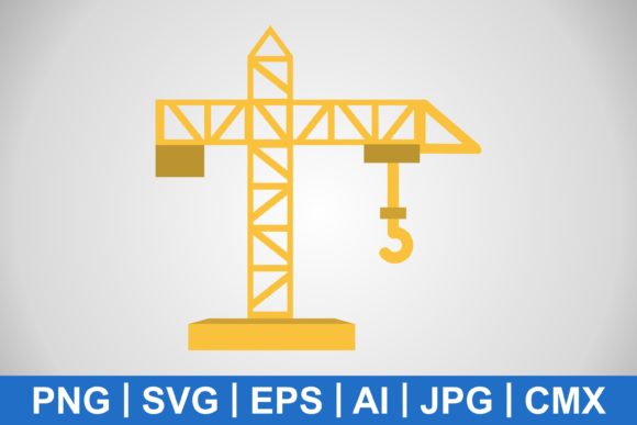 Vector Construction Crane