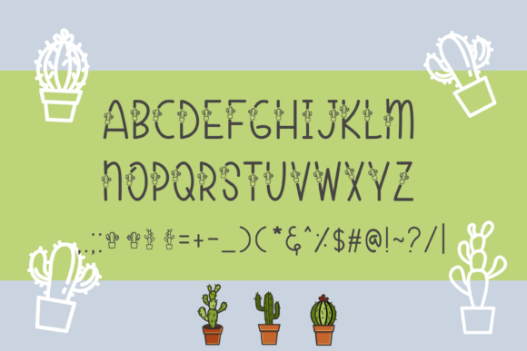 Cactuses Font - Preview 1