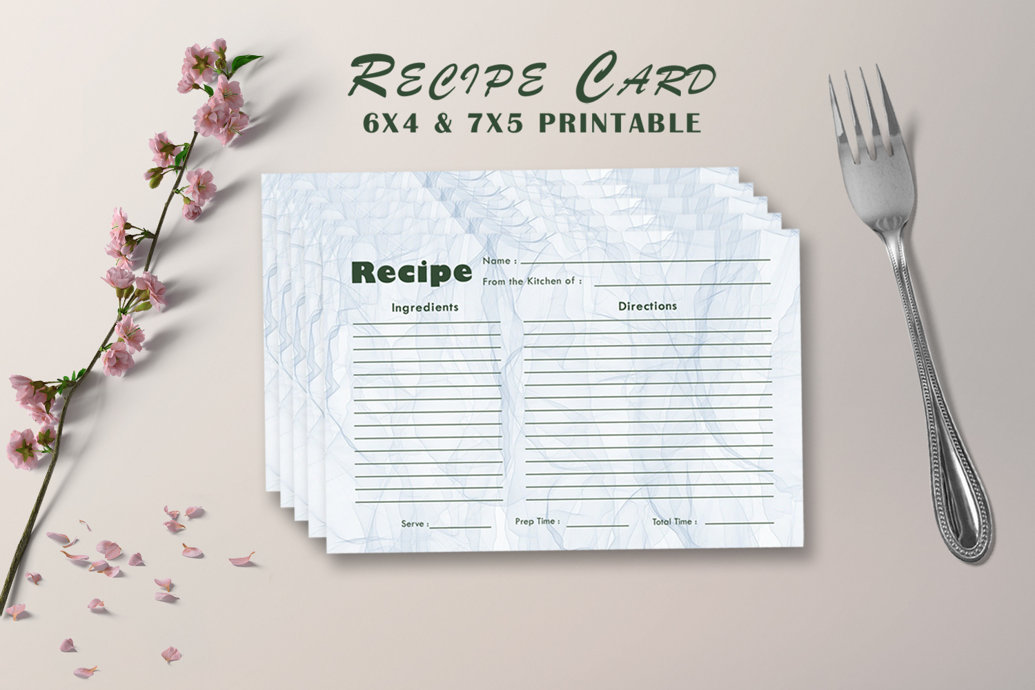 Modern Recipe Card Template V23