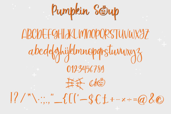 Pumpkin Soup Font PNG with transparent background - Preview 6