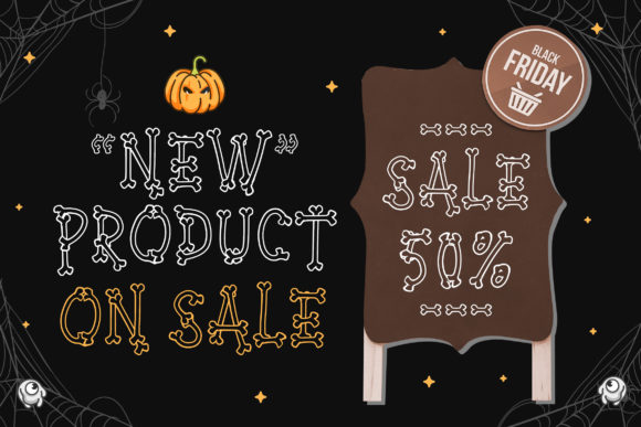Skull Story Font PNG with transparent background - Preview 3