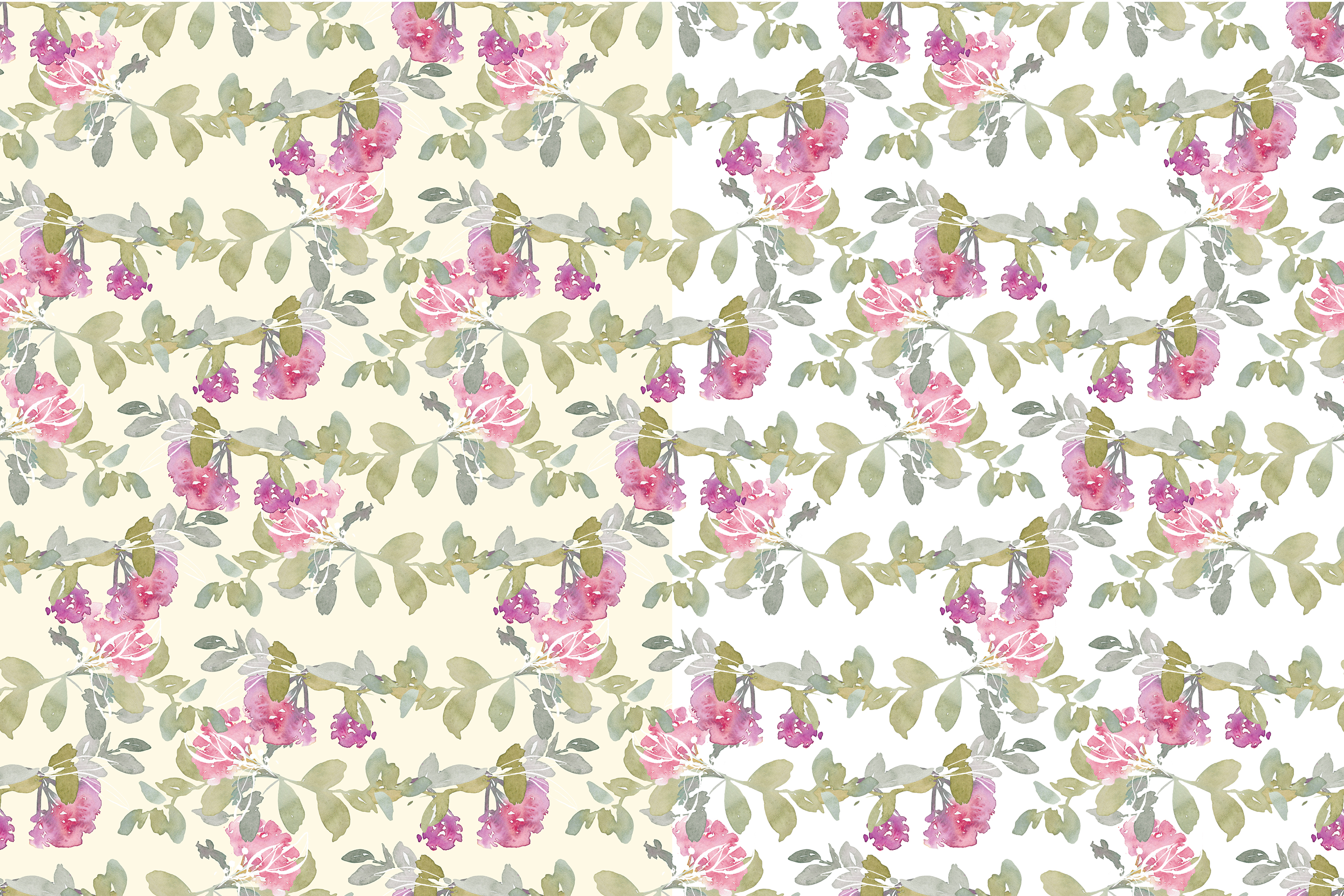 Watercolor Seamless Patterns Collection - photo 8