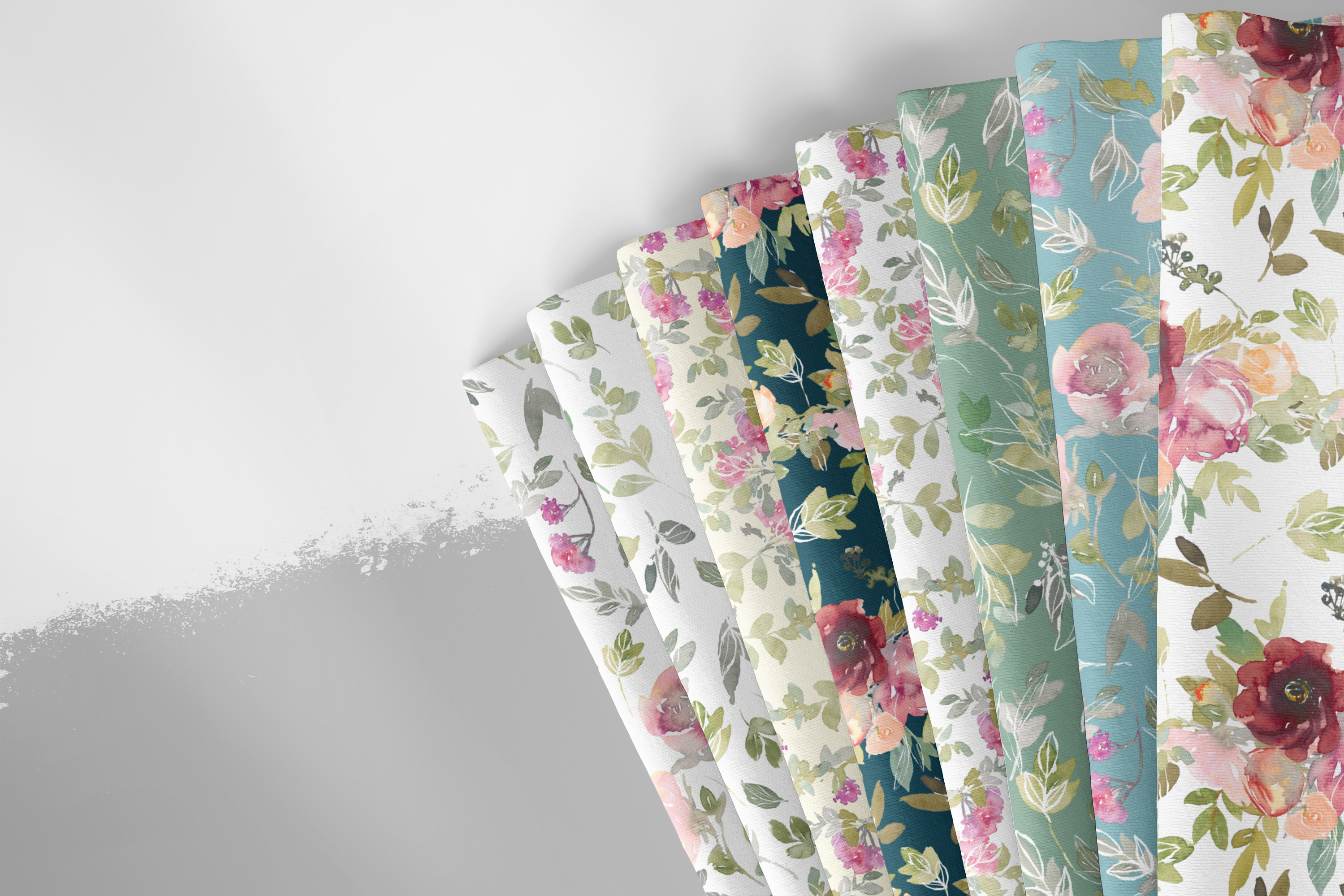 Watercolor Seamless Patterns Collection - photo 9
