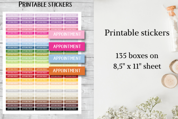 Appointment Sticker Clipart Quarter Box