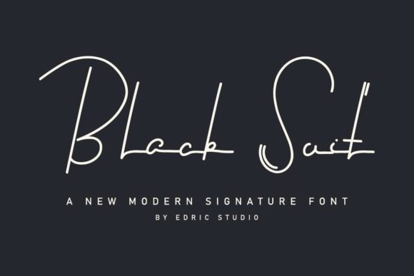 Black Suit Font - Preview 1