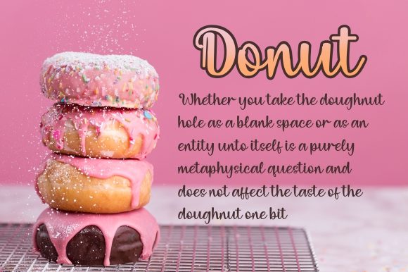 Deli Cake Font PNG with transparent background - Preview 1