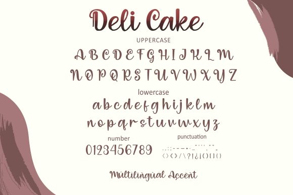 Deli Cake Font PNG with transparent background - Preview 4