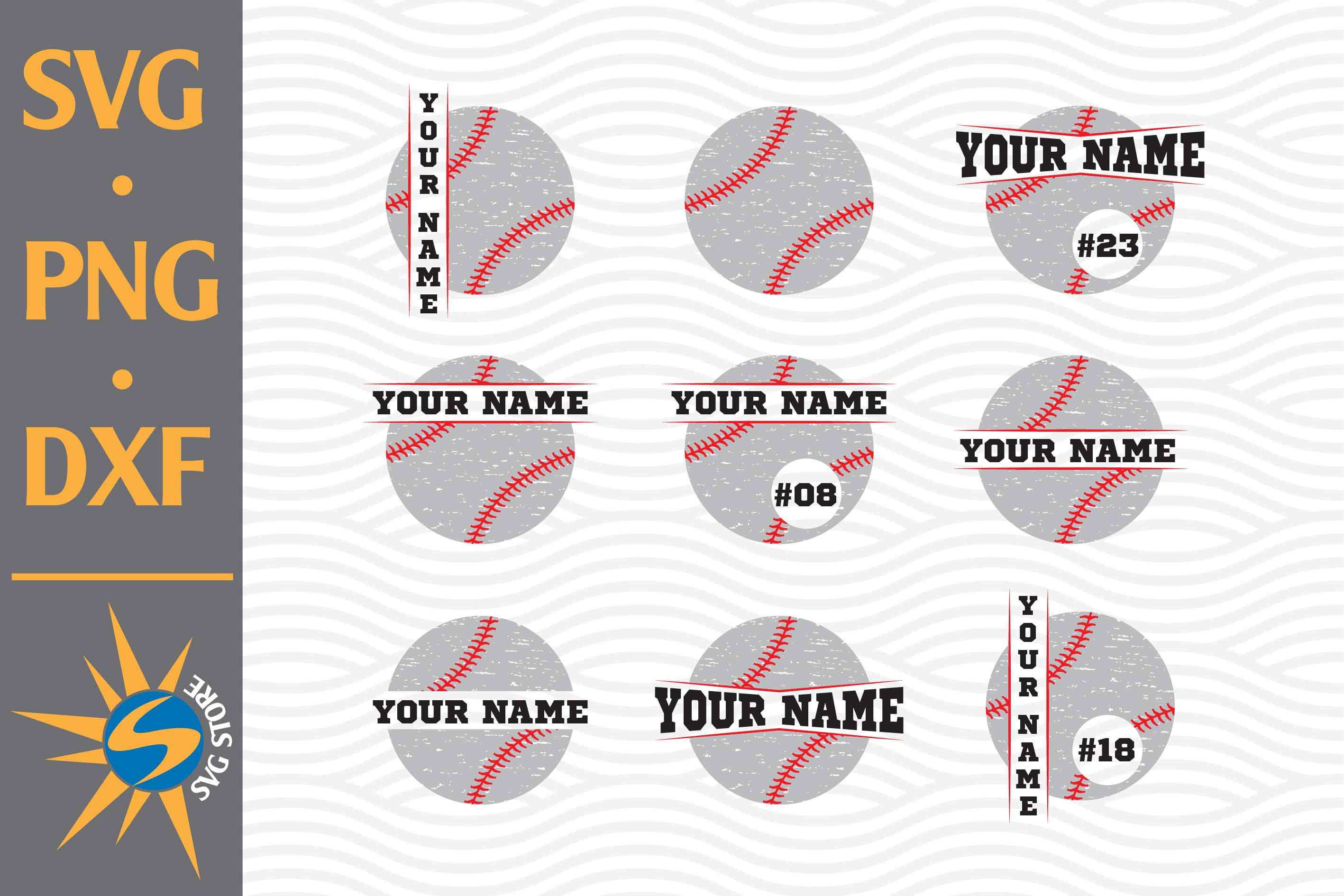 Distressed Baseball Monogram Graphic by SVGStoreShop · Creative Fabrica