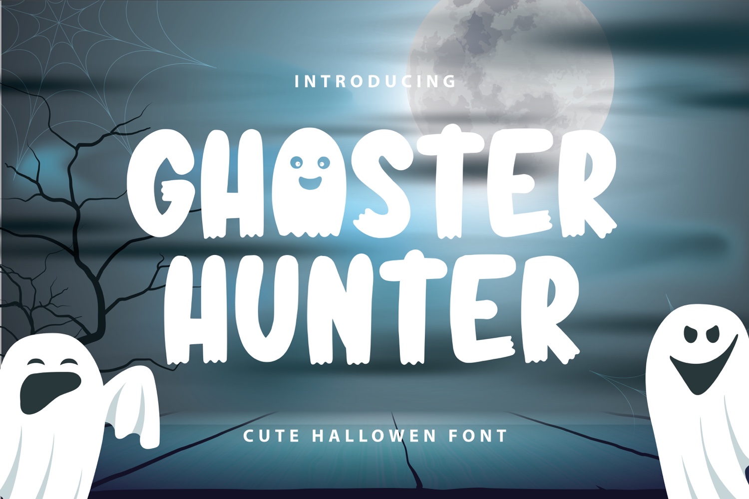 Ghoester Hunter preview: cute quirky handwritten font