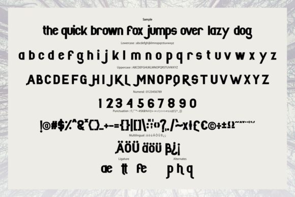 Leafer Font PNG with transparent background - Preview 5