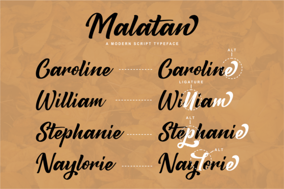 Malatan Font PNG with transparent background - Preview 1