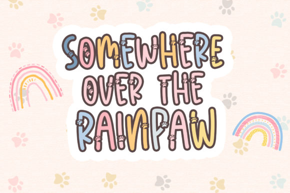 Meow Paw Font PNG with transparent background - Preview 1
