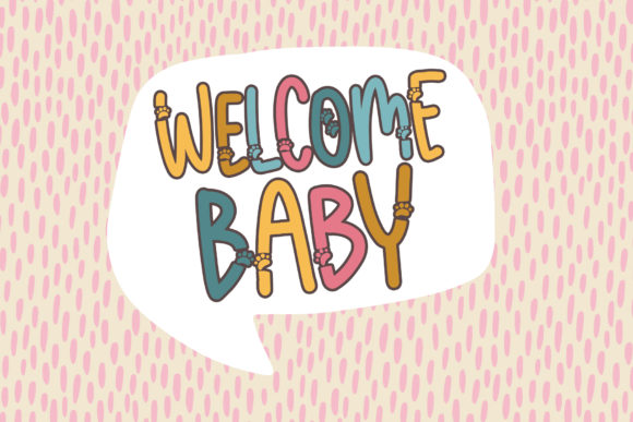 Meow Paw Font PNG with transparent background - Preview 3