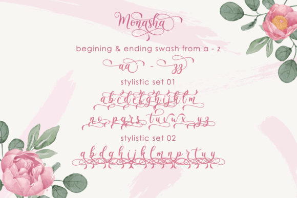 Monasha Font PNG with transparent background - Preview 6