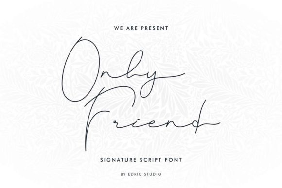 Only Friend Font PNG with transparent background - Preview 1