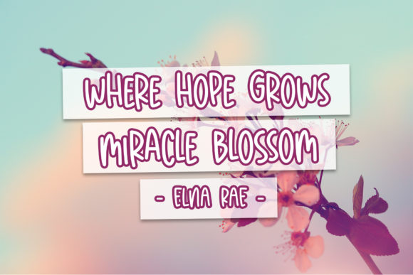 Sakura Blossom Font PNG with transparent background - Preview 1