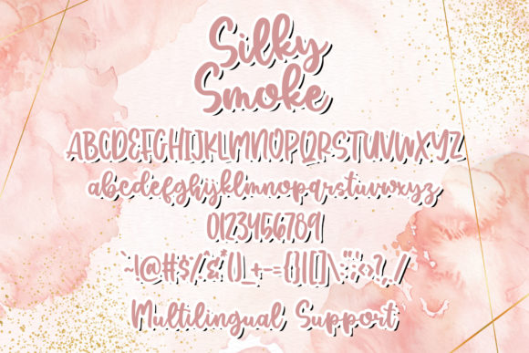Silky Smoke Font PNG with transparent background - Preview 4