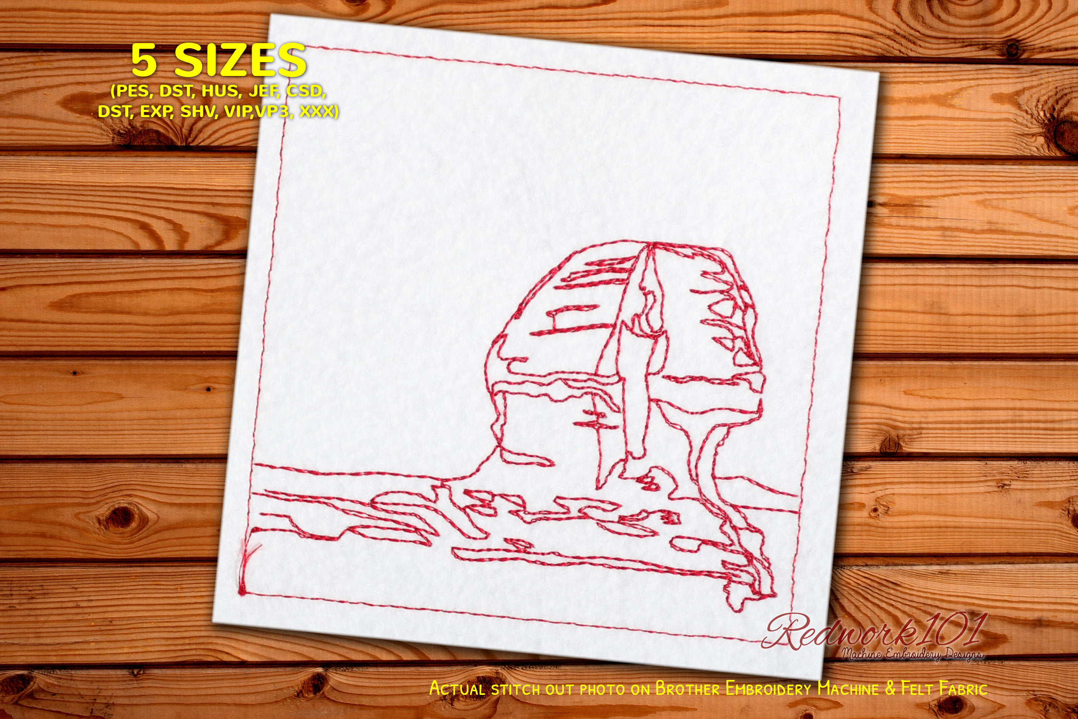The Great Sphinx of Giza Redwork