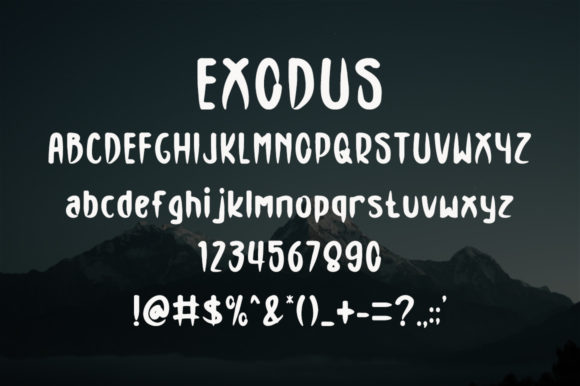 Exodus Font PNG with transparent background - Preview 3