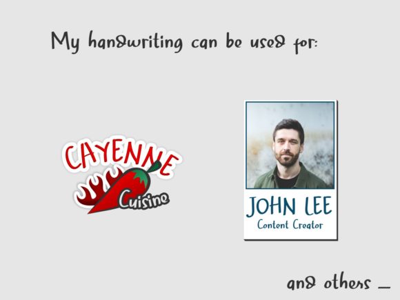 Ota's Handwriting Font PNG with transparent background - Preview 1
