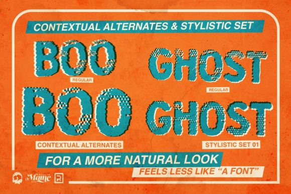 Poesan Ghost Font PNG with transparent background - Preview 2