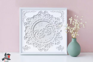 Zodiac Sign Cancer Shadow Box Template · Creative Fabrica