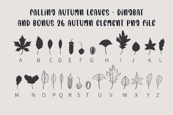 Falling Autumn Leaves Font - Preview 1