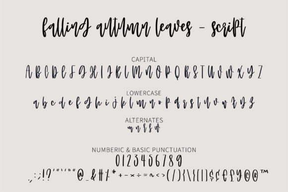 Falling Autumn Leaves Font - Preview 2