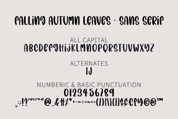 Falling Autumn Leaves Font - Preview 3