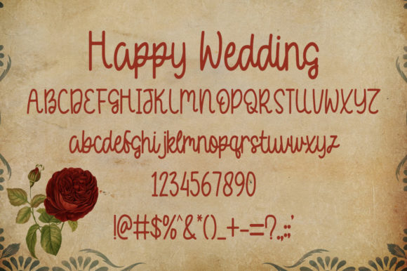 Happy Wedding Font - Preview 3