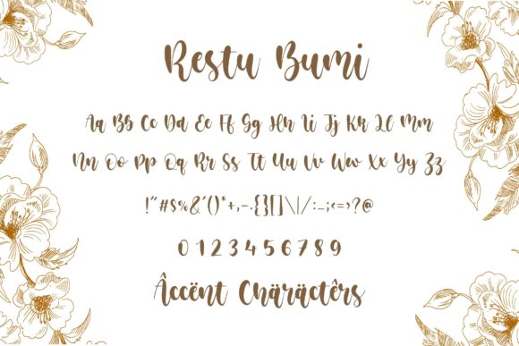 Restu Bumi Font font preview - 5