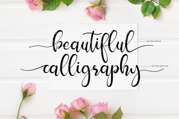 Sellena Font PNG with transparent background - Preview 1