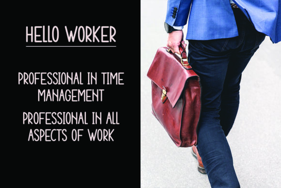 Hello Worker Font PNG with transparent background - Preview 2