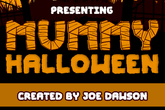 Mummy Halloween Font PNG with transparent background - Preview 1