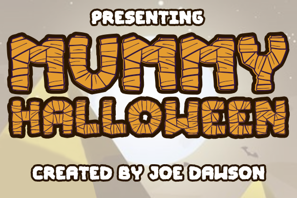 Mummy Halloween Font PNG with transparent background - Preview 4