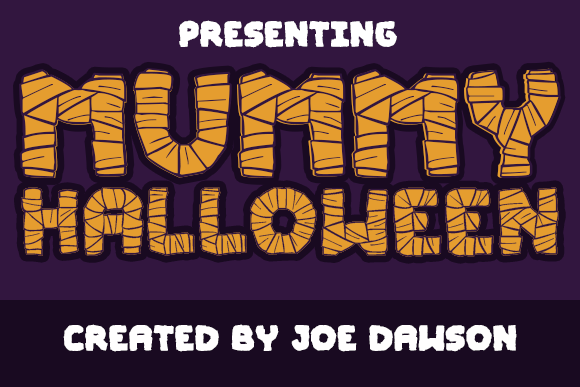 Mummy Halloween Font PNG with transparent background - Preview 5